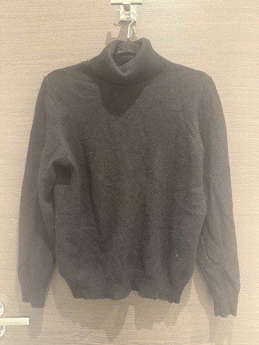 Ladies black cashmere roll - cashmere,