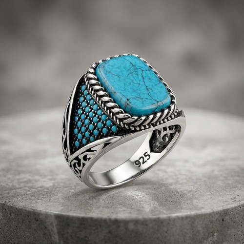 925 sterling silver turquoise - silver,