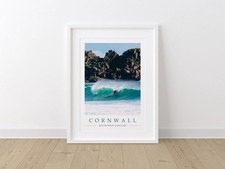 Cornwall Surfing Travel Poster