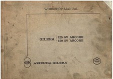GILERA 125cc 5V ARCORE & 150cc 5V ARCORE 1972- ORIGINAL FACTORY WORKSHOP MANUAL