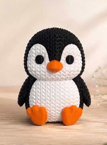 Penguin printed knitted - 3d,