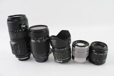 Assorted Vintage Autofocus Camera Lenses w/ Some Original Lens Caps x 5