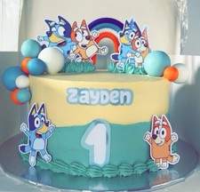 Bluey Cake Toppers Bundle Personalised Birthday Party Cake
