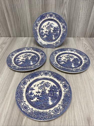Vintage eit willow pattern - vintage,