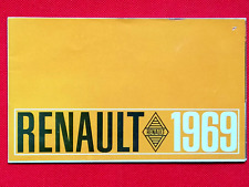 1969 RENAULT RANGE Sales Brochure - R4. R8. R8S. R16. R16TS. 1100 - Very Good