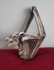 Rare Welsh Dragon Mirror Plaster Art sculpture unusual Hand Made 
