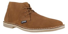 Lambretta Chiswick Mens Tan Classic Lace Up Suede Desert Ankle Boots