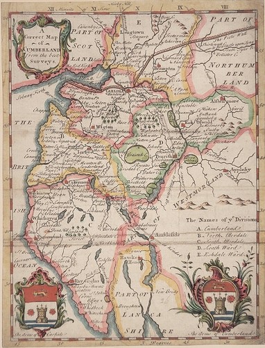 Morden cumberland map c1695 - morden,