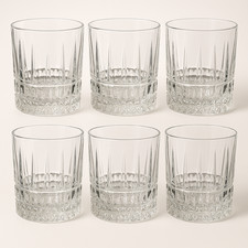 RCR Crystal Orchestra Cut Glass Whiskey Glasses Tumblers Set Clear 340ml