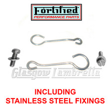 Lambretta Series 2, 3 & GP  2 x STAINLESS STEEL HEADSET CABLE GUIDES Li TV SX GP