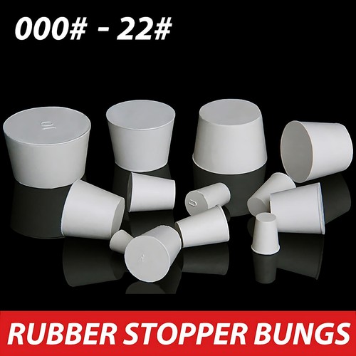 White rubber stopper bungs - rubber,