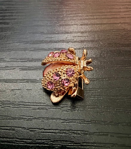 Gold tone alloy ladybug - ladybug, brooch
