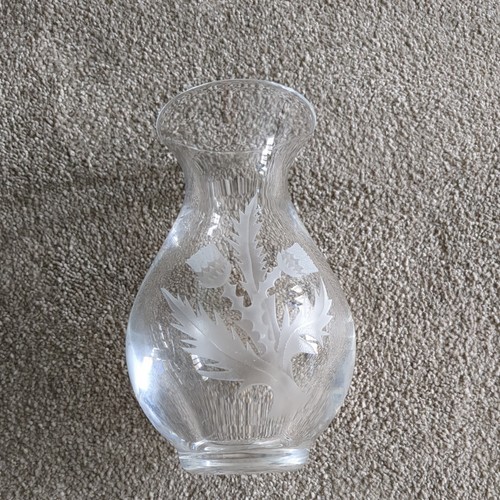 Lead crystal thistle - lead, etched
