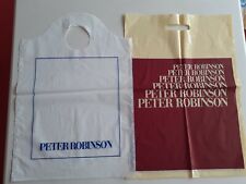 Collectable Carrier Bags X 2 Peter Robinson 