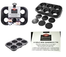 TALA PERFORMANCE BAKEWARE NON STICK 6 HOLE LOOSE BASE MINI SANDWICH TIN/PAN
