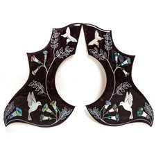 Hummingbird Acoustic Guitar Pickguard nlaid Abalone Flower for Gibson 40-42"