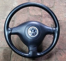 VW Golf MK4 Bora 3 Spoke Leather Steering Wheel - GTI TDI V5 V6