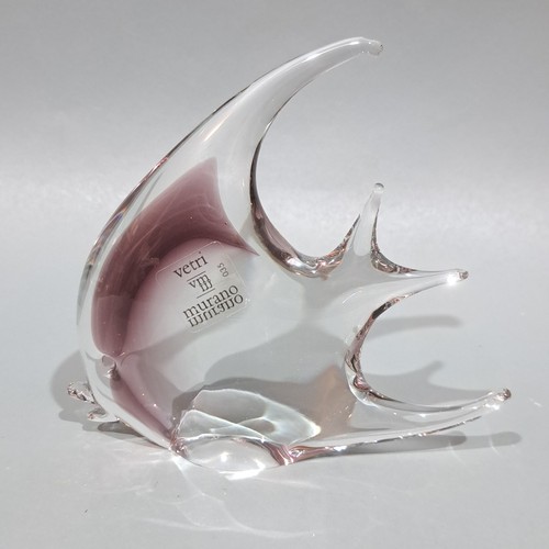 Murano art glass angel fish - glass,