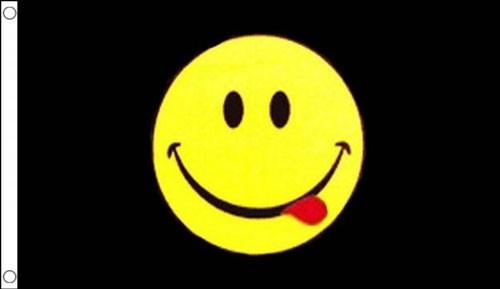 Happy face flag - happy, 3'