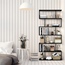 6-Tier S-Shaped Bookcase
