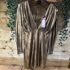 Boohoo Gold Grecian Style Mini