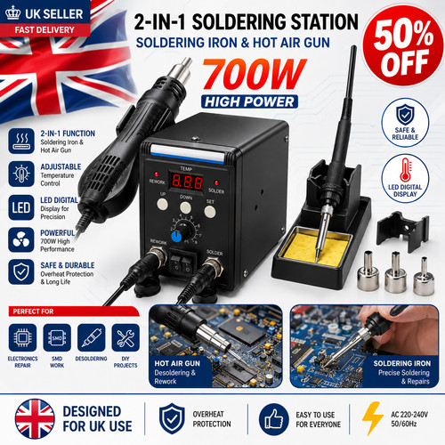 Soldering iron station - 2-in-1,