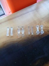 4 Pairs of Crystal Knife Rests