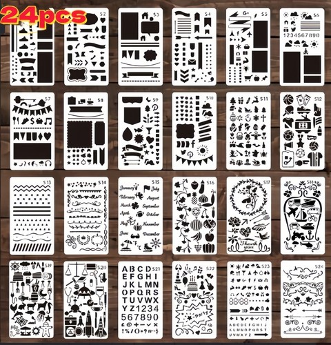 24pcs bullet journal stencils - 24pcs,