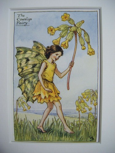Vintage flower fairies print - vintage,