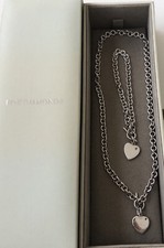 Hot Diamonds 925 Silver Necklace & Bracelet Set Heart T-Bar ‘Just Add Love’ Box