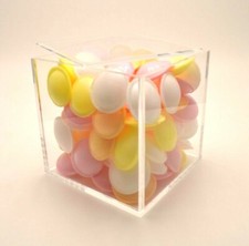 Cake Display Cube Box Cake Separator With Rebated Lid Perspex Clear Acrylic  