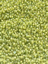 Micro seed Beads, Love Beads,loose Beads,Lime Bright Green,jewellery making