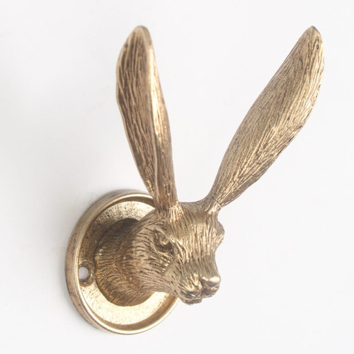 Metal gold hare hook - metal,
