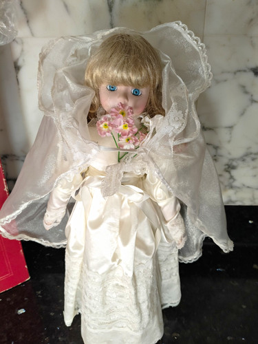 Victoria bride porcelain doll - bride,