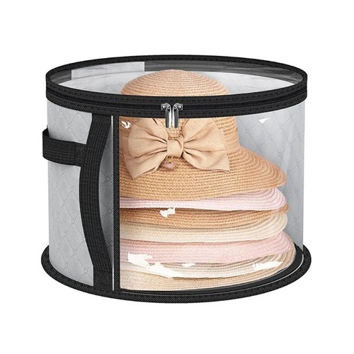 Large round hat storage box - large,