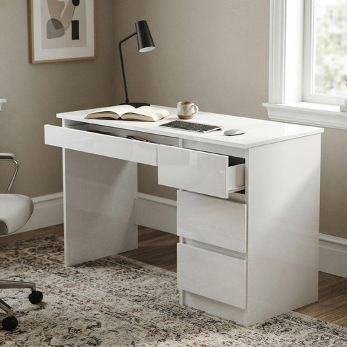 White gloss dressing table - white,