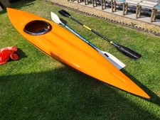 Kayak/Canoe Fibreglass 13ft with Two double Paddles and Sprayguard.