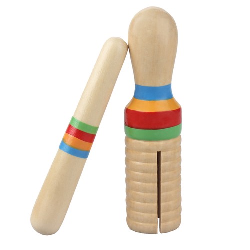 Wooden kids colorful guiro - wooden,