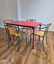 Swedish vintage metal and formica table and 4 chairs - designed by Grythyttan