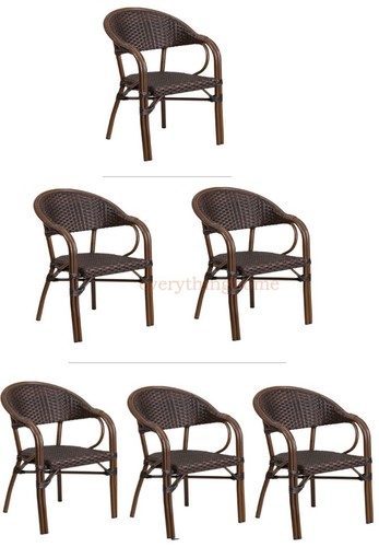 Dark brown rattan restaurant - dark,