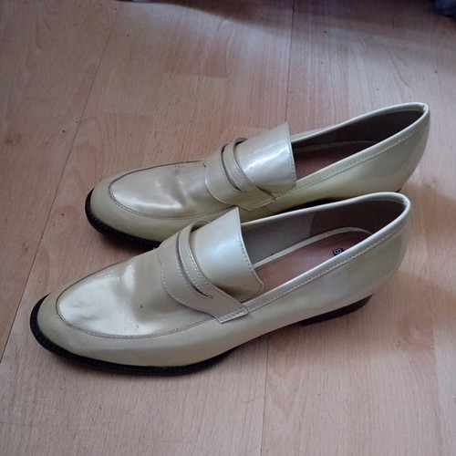 Bertie off white patent slip - bertie,