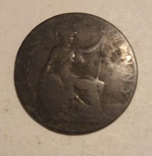 George V 1904 half penny coin