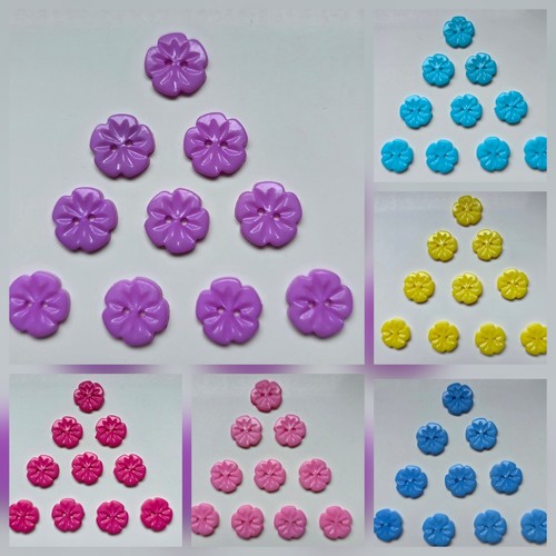 Pretty flower shape buttons - pretty,