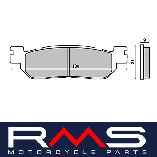 Pair rear brake pads yamaha - of,