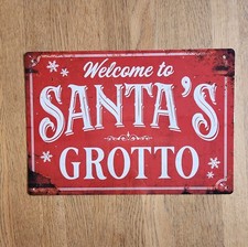 Metal Santa's Grotto Sign