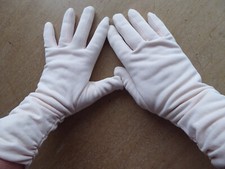 A pair of vintage long lady's evening gloves in ivory / cream, 1940s /50s/60s