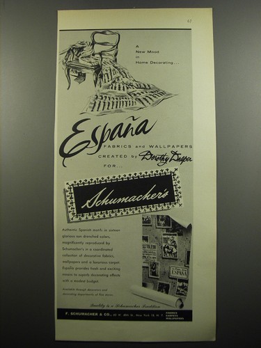 1955 schumacher advertisement - 1955,