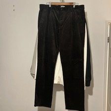 H&M Men's Brown Corduroy Trousers 36 Regular New Pleated