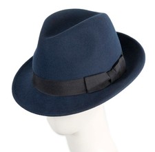 Navy & Black  mens felt fedora