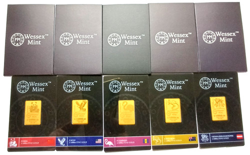 1000th 5 gold bars - oz,